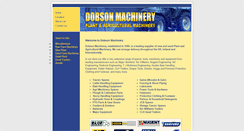 Desktop Screenshot of dobsonmachinery.com